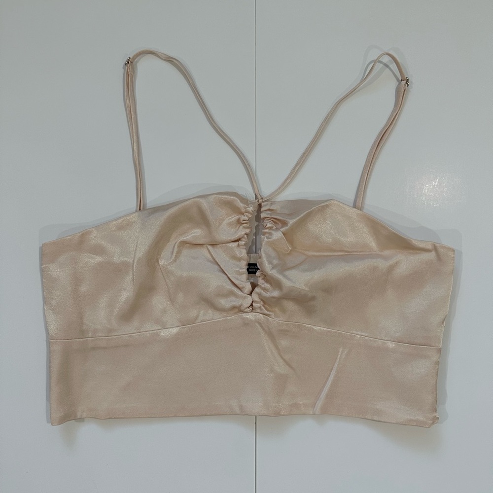 Zara Creme/Champagne Crop Top - MEDIUM
